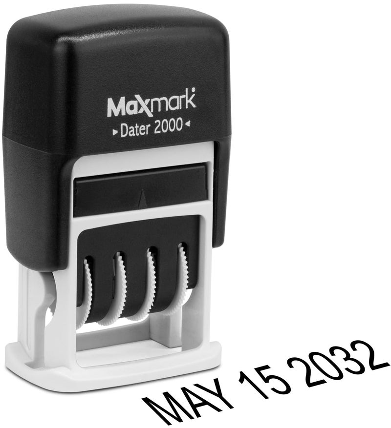 MaxMark 2000 Dater Self Inking Date Stamp - Black - Image 1